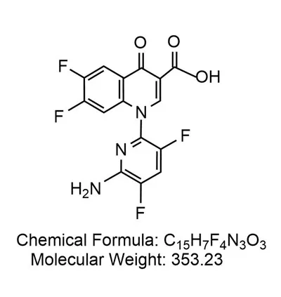 1-(6-Amino-3,5-difluor-2-pyridinyl)-6,7-difluor-1,{ {8}}dihydro-4-oxo-3-chinolincarbonsäure