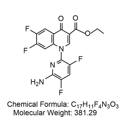 1-(6-amino-3,5-difluor-2-pyridinyl)-6,7-difluor-1,{ {8}}dihydro-4-oxo-3-chinolincarbonsäureethylester
