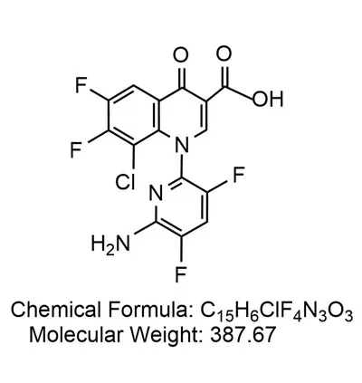 1-(6-Amino-3,5-difluor-2-pyridinyl)-8-chlor-6,7-difluor{ {8}},4-dihydro-4-oxo-3-chinolincarbonsäure